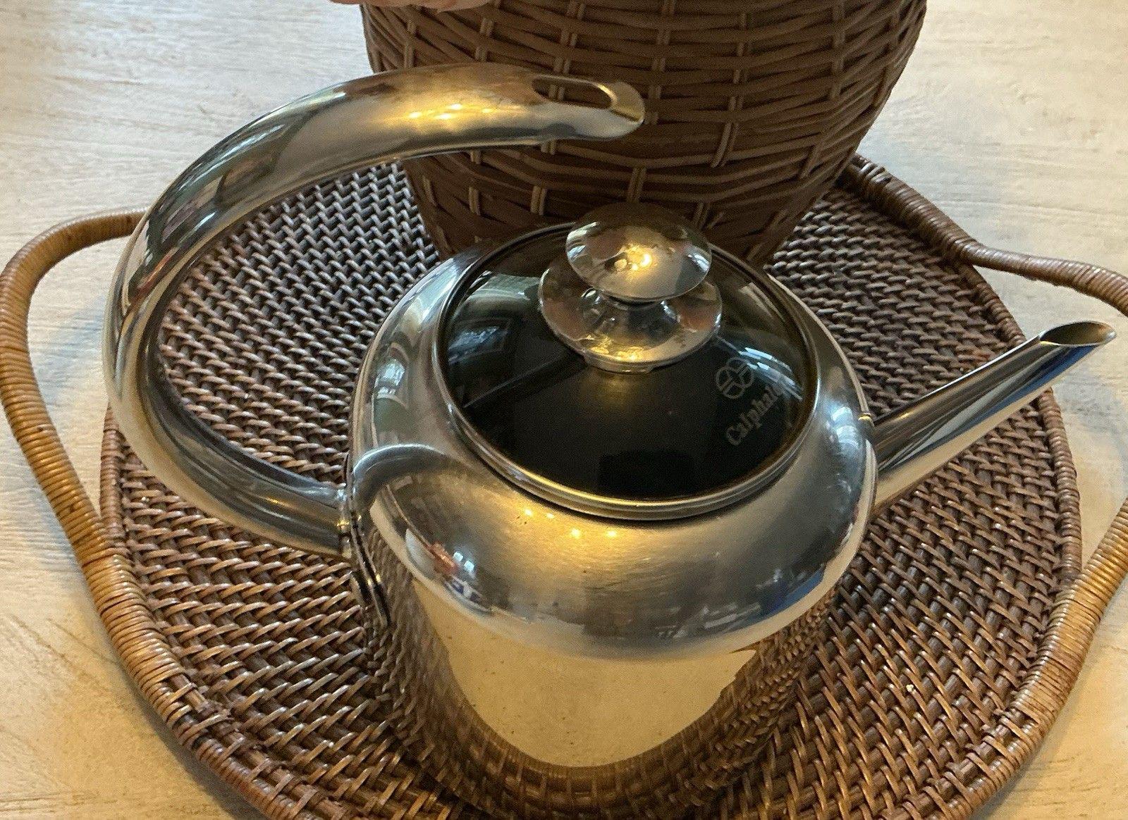 Calphalon Stainless Steel Tea Kettle 2 Qt #4302 Stovetop Coffee Hot ...