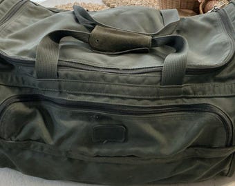 Bolsa de viagem TUMI Green Forrest Bolsa de ginástica Bolsa de fim de semana com alça de couro