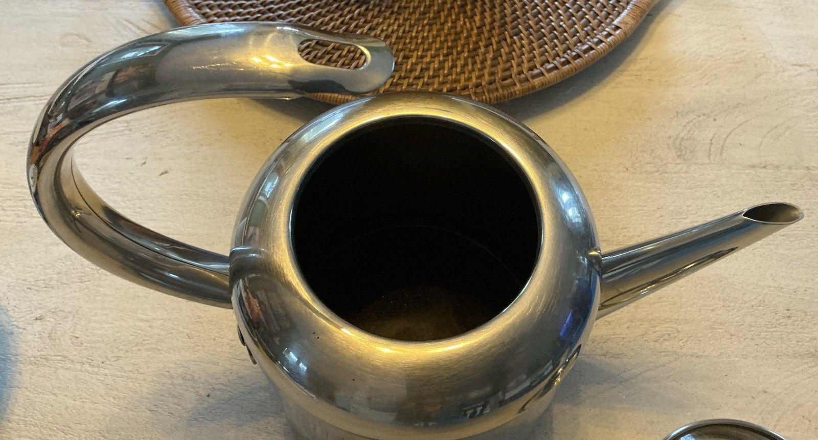 Calphalon Stainless Steel Tea Kettle 2 Qt #4302 Stovetop Coffee Hot ...