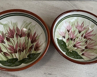 Vintage Cyprus Handmade Pottery Bowls