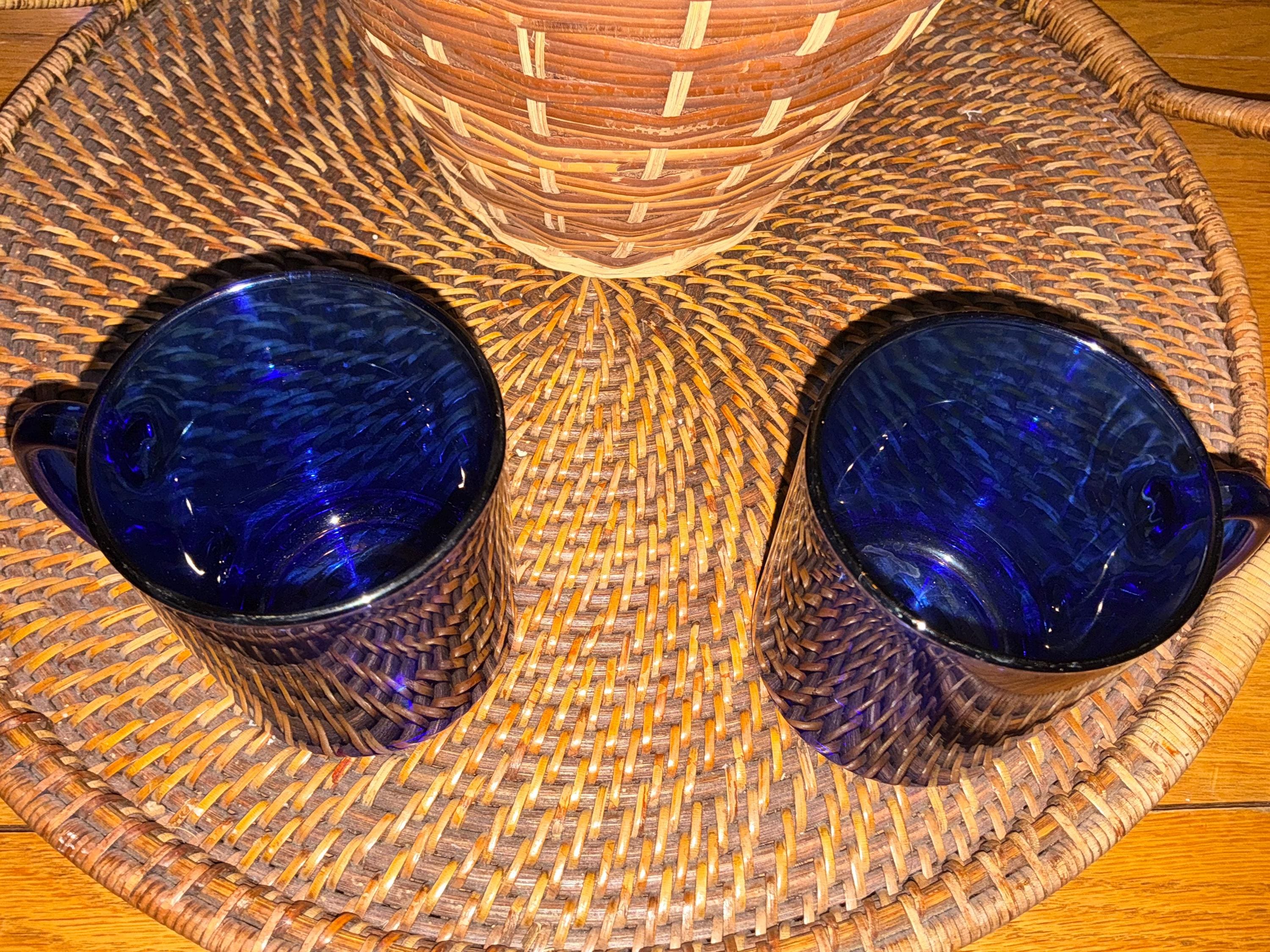 Arcoroc blue glass - Etsy 日本