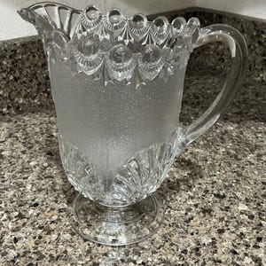 Shell and Jewel 1/2 Gallon Water Pitcher Westmoreland Specialty Glass B7