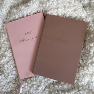 Cuaderno personalizado con tu nombre | Diario | Libreta | Rayado | Diario | Cuaderno de pensamientos | Idea de regalo para San Valentín