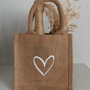 Personalisierte Jutetasche Handtasche mit Initialen Shoppingbag Shopper Bag Logotasche Tasche mit Logo imagem 3