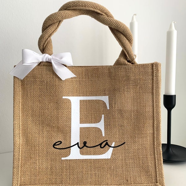 Personalized jute bag | Handbag with initials | Shopping bag | Shopper | Bag | Logo bag | Bag with logo
