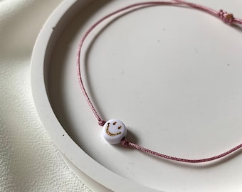 Armband „Keep smiling“ | Smiley | Freundschaftsarmband | Geschenk für Sie | Geburtstagsgeschenk | Hochzeit | Trauzeugin | Taufpatin | Smile