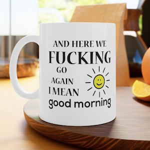 Buenos días Sarcástico SVG, Taza de café svg, Taza divertida svg, Sarcástico SVG, Sarcasmo svg, Divertido svg, Grosero, svg Archivo de corte para Cricut, Silueta