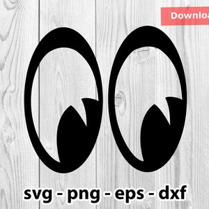 Ojos de luna Svg Png Dxf Eps Descarga instantánea para imprimir corte Plotter
