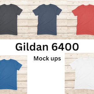 Gildan 6400 Mockups 5 Individual T-Shirt Mock Ups .jpg 300DPI