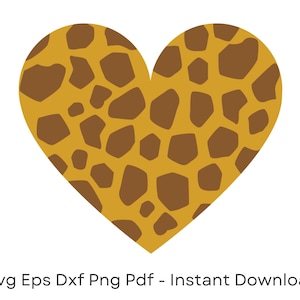 Giraffe Love Heart svg, dxf png dxf, Giraffe svg, Love Heart svg, svg file CriCut Silhouette Cameo, Cut File