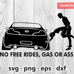 Geen gratis ritten JDM Svg Png Dxf Eps Direct downloaden voor Print Cut Plotter