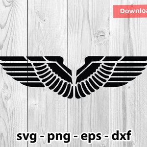 USA Wings Svg Png Dxf Eps Instant Download for Print Cut Cricut Cameo Silhouette