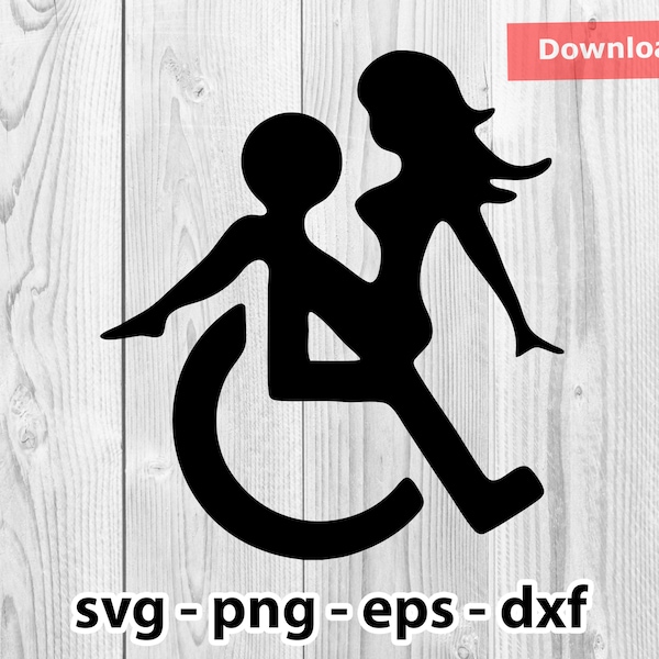 Disabled Funny Badge JDM Svg Png Dxf Eps Instant Download for Print Cut Plotter