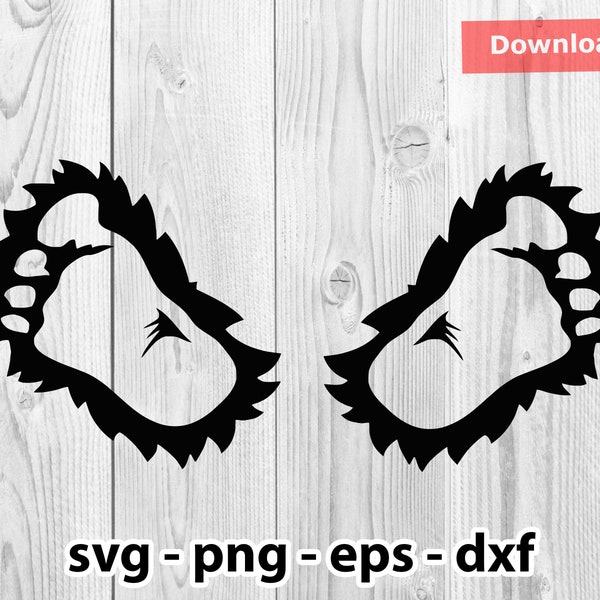 Big Foot Yeti Feet Svg Png Dxf Eps Instant Download for Print Cut Cricut Cameo Silhouette