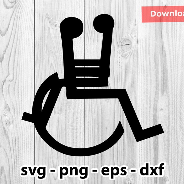 Funny Disabled Badge JDM Svg Png Dxf Eps Instant Download for Print Cut Plotter