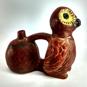 water whistle vessel owl - HUACO SILBADOR