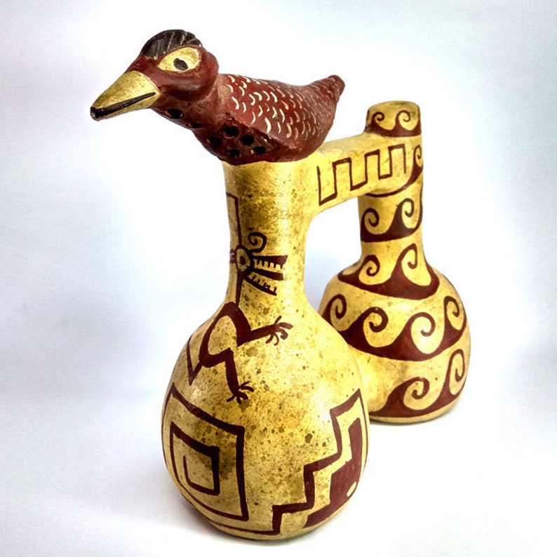 water whistle vessel bird huaco silbador image 1