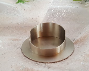 Kerzenständer Kerzenteller Kerzenhalter 7cm aus Messing in Gold oder Silber