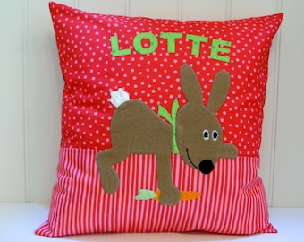 Oreiller lapin Lümmelinchen 40 x 40 cm avec rembourrage