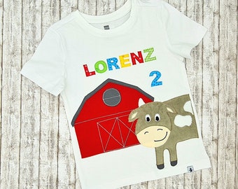 Birthday Shirt Cow and Farm