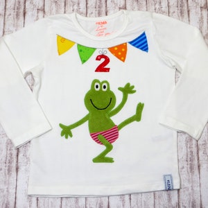 Birthday shirt Freddie Frog with pennant and number