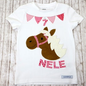 Birthday shirt Pony Pauline with pennant, name and number image 7