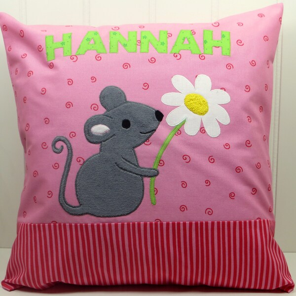 Kissen Maus Mimi 40x40cm mit Name