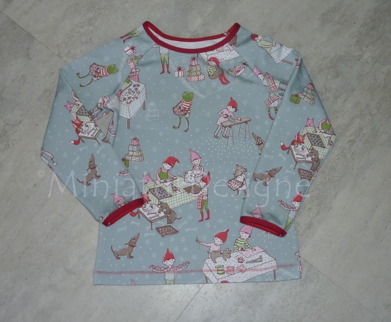 Shirt Wichtelwerkstatt 56-134 ab, Weihnachten, Weihnachtszeit, Vorfreude, Werkstatt, Plätzchen Backen, Lillestoff Bild 3