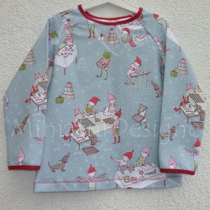 Shirt Wichtelwerkstatt 56-134 ab, Weihnachten, Weihnachtszeit, Vorfreude, Werkstatt, Plätzchen Backen, Lillestoff Bild 1