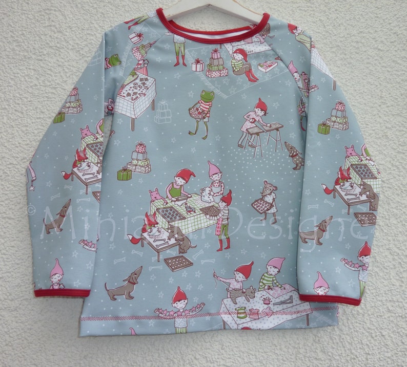 Shirt Wichtelwerkstatt 56-134 ab, Weihnachten, Weihnachtszeit, Vorfreude, Werkstatt, Plätzchen Backen, Lillestoff Bild 1