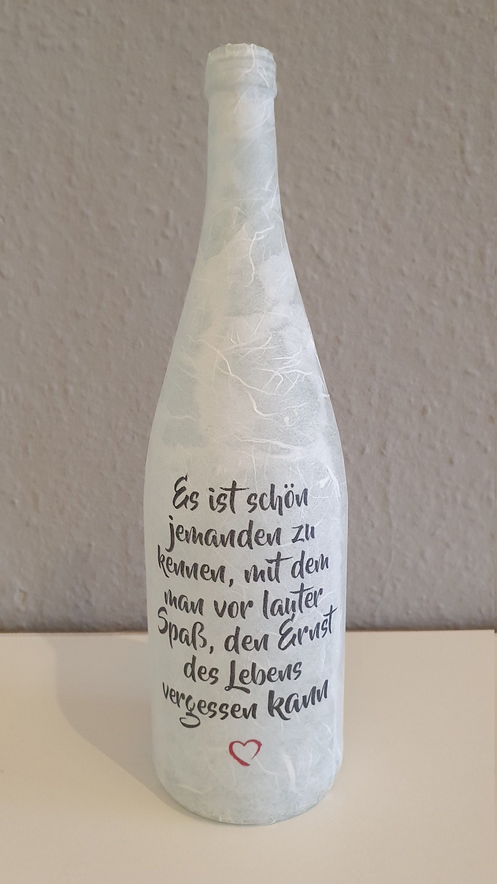 Leuchtflasche Flasche mit Licht Spruch Etsy