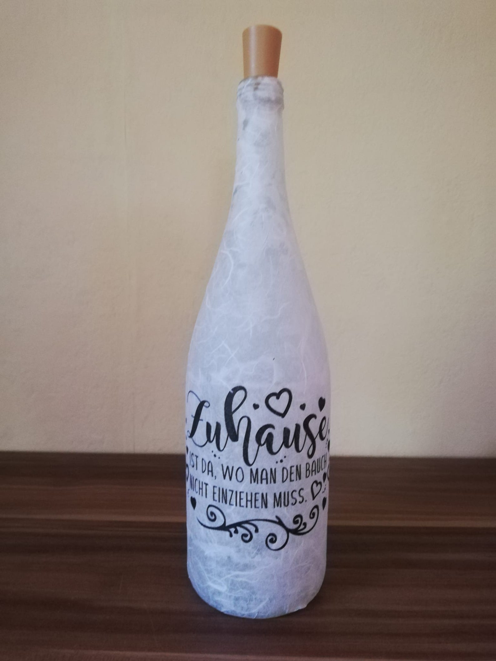 Leuchtflasche Flasche mit Licht Spruch Etsy