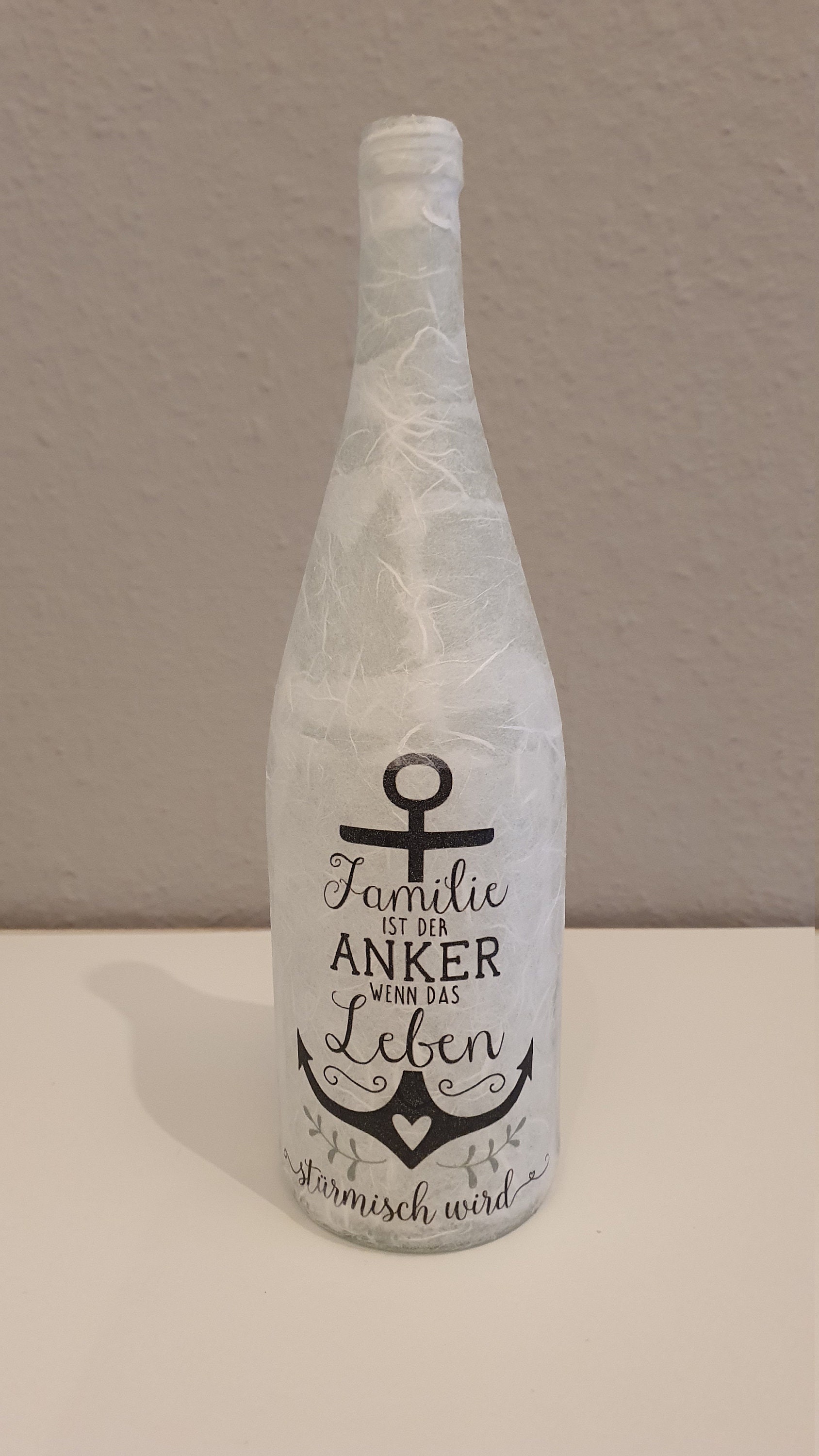 Leuchtflasche Flasche mit Licht Spruch Etsy