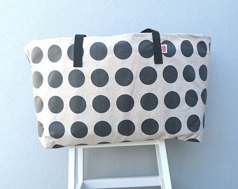 XXL beach bag dottie black