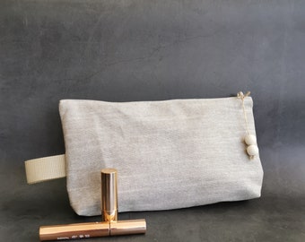 Kosmetiktasche LINNEN beige