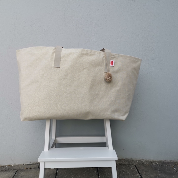 XXL Beachbag LINNEN Beige