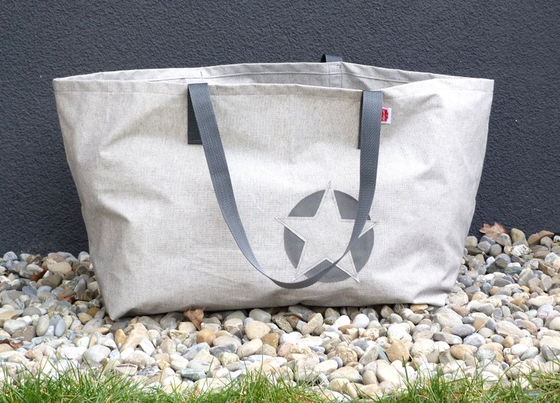 XXL Beachbag hellgrau STAR Bild 2