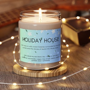 Holiday House Sea Salt & Orchid Candle, Swiftie Fan Gift, Taylor Fan, Gift for Swift Fan, Eras Tour Gift, Taylor Gift, Taylor Merch