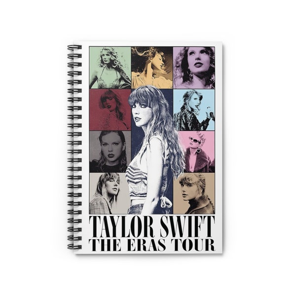 Taylor Eras Tour Swiftie Lined Journal Eras Tour Spiral Notebook, Merch Midnight 1989