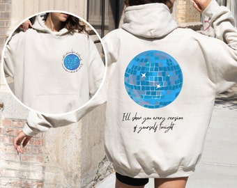 Mirrorball Folklore Unisex Hoodie Sweatshirt Blue | Folklore Sweatshirt, Eras Concert Sweatshirt, Taylor Fan Gift, Gift For Girlfriend Kids