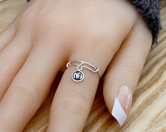 NA Ring Sterling Silver Adjustable | Narcotics Anonymous Jewelry | NA Gifts for Her | Addiction Recovery