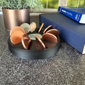 AA or NA Coin Holder Display, One Day at a Time, Gift for Recovery, Alcoholics Anonymous, Narcotics Anonymous, Sponsor, na or aa Medallion