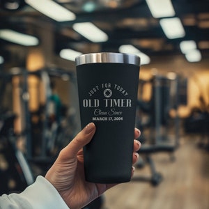 Personalized NA Old Timer, Travel Mug, personalized gift, Narcotics Anonymous, insulated, stainless steel, NA Gift, Recovery Gift