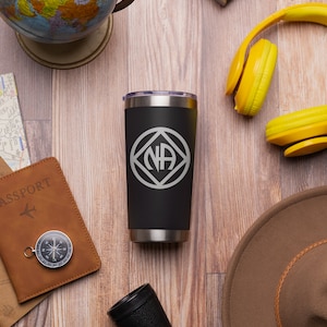 Narcotics Anonymous personalized insulated coffee tumbler, stainless steel,  NA Gift, Recovery Gift, 12 steps, addiction, sponsor gift