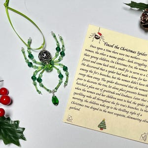 Ragno di Natale in cristallo e pace con biglietto Story