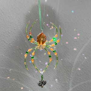 Crystal glass Christmas spider with Story card