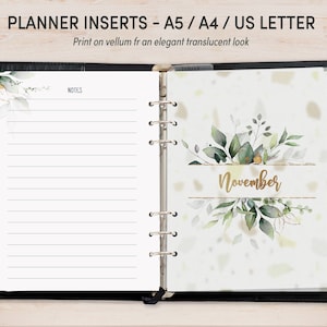 A5 Planner Inserts, A5 Dividers, A5 Planner Dashboards, Monthly Planner Dashboards, Printable Dividers, Binder Dividers, Digital Download