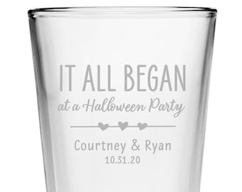 Personalized It All Began Pint Glass, Fun Couple's Gift, Anniversary Gift, Valentine's Day Gift, Engagement Gift, Wedding Gift