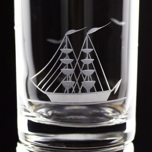 Clipper Hand-Cut Double Rocks Glass