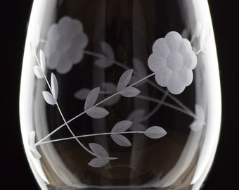 Janet Hand-Cut Stemless Wine Glass